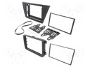 Radio mounting frame; VW; 2 DIN; black gloss