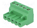 Pluggable terminal block; Contacts ph: 5.08mm; ways: 5; straight