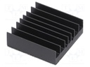 Heatsink: extruded; grilled; black; L: 29mm; W: 29mm; H: 9.5mm