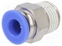 Push-in fitting; straight; -0.95÷15bar; Mat: nickel plated brass