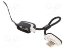 Cable; USB 2.0; USB A plug,USB B mini plug; Colour: black