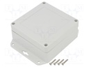 Enclosure: multipurpose; X: 105mm; Y: 105mm; Z: 45mm; ZP; ABS; gasket