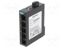 Switch Ethernet; unmanaged; Number of ports: 5; 9.6÷60VDC; DIN