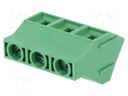 PCB terminal block; angled; 9.52mm; ways: 3; on PCBs; 4mm2; tinned