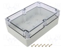 Enclosure: multipurpose; X: 140mm; Y: 210mm; Z: 75mm; ZP; light grey