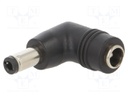 Adapter; Out: 5,5/2,5; Plug: right angle; Input: 5,5/2,1