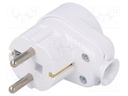 Connector: AC supply; plug/socket; Layout: 2P+PE; white; 250VAC