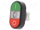 Switch: double; Stabl.pos: 1; 22mm; green/red; Illumin: MLB-1; IP66