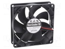 Fan: DC; axial; 24VDC; 92x92x25mm; 99.6m3/h; 39dBA; ball bearing