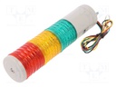 Signaller: signalling column; continuous light; Usup: 24VDC; LED