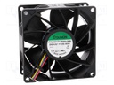 Fan: DC; axial; 12VDC; 92x92x38mm; 234.63m3/h; 63.7dBA; Len: 300mm