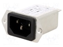 Connector: AC supply; socket; male; 1A; 250VAC; IEC 60320; -25÷85°C