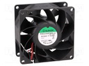 Fan: DC; axial; 24VDC; 80x80x38mm; 143m3/h; 55.2dBA; ball bearing