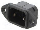 Connector: AC supply; socket; male; 10A; 250VAC; C18; -40÷70°C