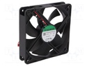 Fan: DC; axial; 24VDC; 120x120x25mm; 127.42m3/h; 34dBA; Len: 330mm