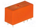 Relay: electromagnetic; DPDT; Ucoil: 5VDC; 8A/250VAC; 8A/30VDC; 8A