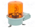 Signaller: lighting; rotating light; amber; Series: SH2; 24VDC