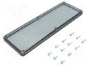 Inspection windows; polycarbonate; W: 80mm; H: 12.5mm; L: 228mm