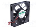 Fan: DC; axial; 24VDC; 80x80x15mm; 62.86m3/h; 34.7dBA; Vapo; 24AWG