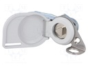 Lock; left; zinc and aluminium alloy; 15mm; Features: without key