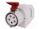 Connector: AC supply 3-phase; socket; female; 16A; 400VAC; IP44