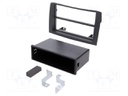 Radio mounting frame; Fiat; 2 DIN; grey