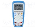 Digital multimeter; LCD 3,75 digit (3999); -20÷760°C; IP67