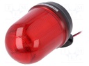 Signaller: lighting; flashing light,continuous light; red; IP65