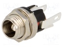 Socket; DC supply; male; 5,5/2,5mm; 5.5mm; 2.5mm; soldering