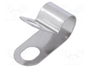 Fixing clamp; for shielded cables; ØBundle : 6.4mm; A: 18.7mm