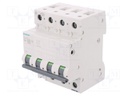 Circuit breaker; 400VAC; Inom: 63A; Poles: 4; DIN; Charact: C; 6kA