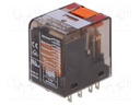 Relay: electromagnetic; 4PDT; Ucoil: 12VAC; 6A/250VAC; 6A/30VDC; 6A