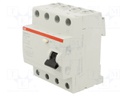 RCD breaker; Inom: 40A; Ires: 300mA; Max surge current: 250A; IP20