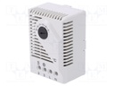 Sensor: thermostat; Contacts: SPDT; 10A; 250VAC; IP20; Mounting: DIN