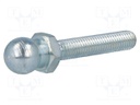 Pin; M8; Plunger mat: steel; Ø: 14mm; Plating: zinc; Thread len: 43mm