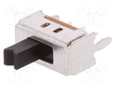 Switch: slide; Pos: 2; SPDT; 0.1A/12VDC; ON-ON; Mounting: THT