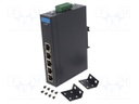 Switch Ethernet; unmanaged; Number of ports: 5; 12÷48VDC; RJ45