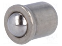 Ball latch; A2 stainless steel; BN: 13376; L: 6mm; Ømount.hole: 4mm