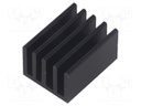 Heatsink: extruded; grilled; black; L: 25mm; W: 19mm; H: 14mm