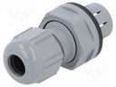 Cable gland; IP68; Mat: polyamide; dark grey; push-in