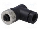 Plug; M12; PIN: 4; female; D code-Ethernet; for cable; IP65/IP67