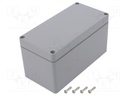 Enclosure: multipurpose; X: 80mm; Y: 160mm; Z: 85mm; ABS; dark grey