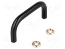 Handle; Mat: oxidized steel; black; H: 35mm; Mounting: M4 screw