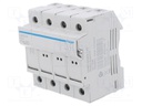 Fuse disconnector; 10x38mm; DIN; 32A; 690V; Poles: 4; -40÷70°C; IP20