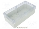 Enclosure: multipurpose; X: 120mm; Y: 240mm; Z: 75mm; ZP; light grey