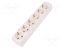 Connector: AC supply; splitter; Layout: 2P+PE; white; 250VAC; 16A