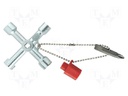 Key; for control cabinets; 73mm