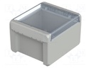 Enclosure: multipurpose; X: 125mm; Y: 151mm; Z: 90mm; BOCUBE; grey