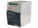 Power supply: switched-mode; 480W; 48VDC; 48÷55VDC; 10A; 90÷264VAC