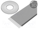 Wire: ribbon; 1.27mm; stranded; Cu; 16x26AWG; unshielded; TPE; grey